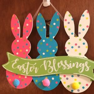 Easter Bunny Sign Hanging Decor